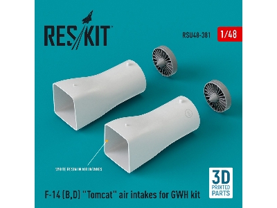 F-14 (B, D) 'tomcat' Air Intakes For Gwh Kit (3d Printed) - zdjęcie 1