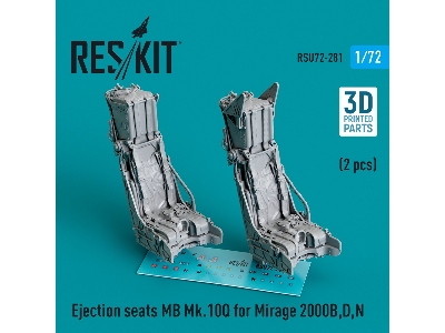 Ejection Seats Mb Mk.10q For Mirage 2000 B,d,n (2pcs) (3d Printed) - zdjęcie 1