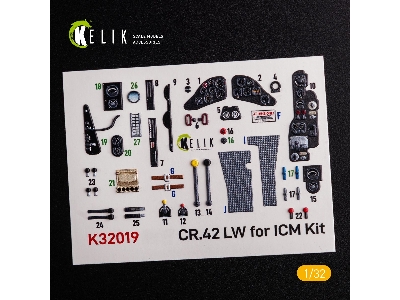 Cr.42 Lw - Interior 3d Decal For Icm Kit - zdjęcie 2