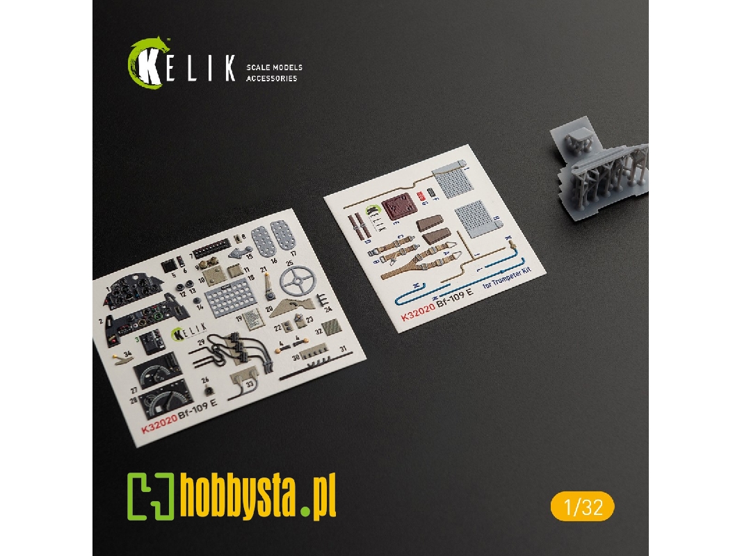 Bf-109 E - Interior 3d Decal With 3d Printed Parts For Trumpeter Kit - zdjęcie 1