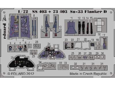  Su-33 Flanker D S. A. 1/72 - Hasegawa - blaszki - zdjęcie 2