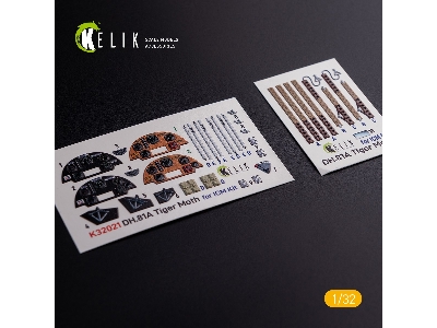 Dh.81a Tiger Moth - Interior 3d Decal For Icm Kit - zdjęcie 1