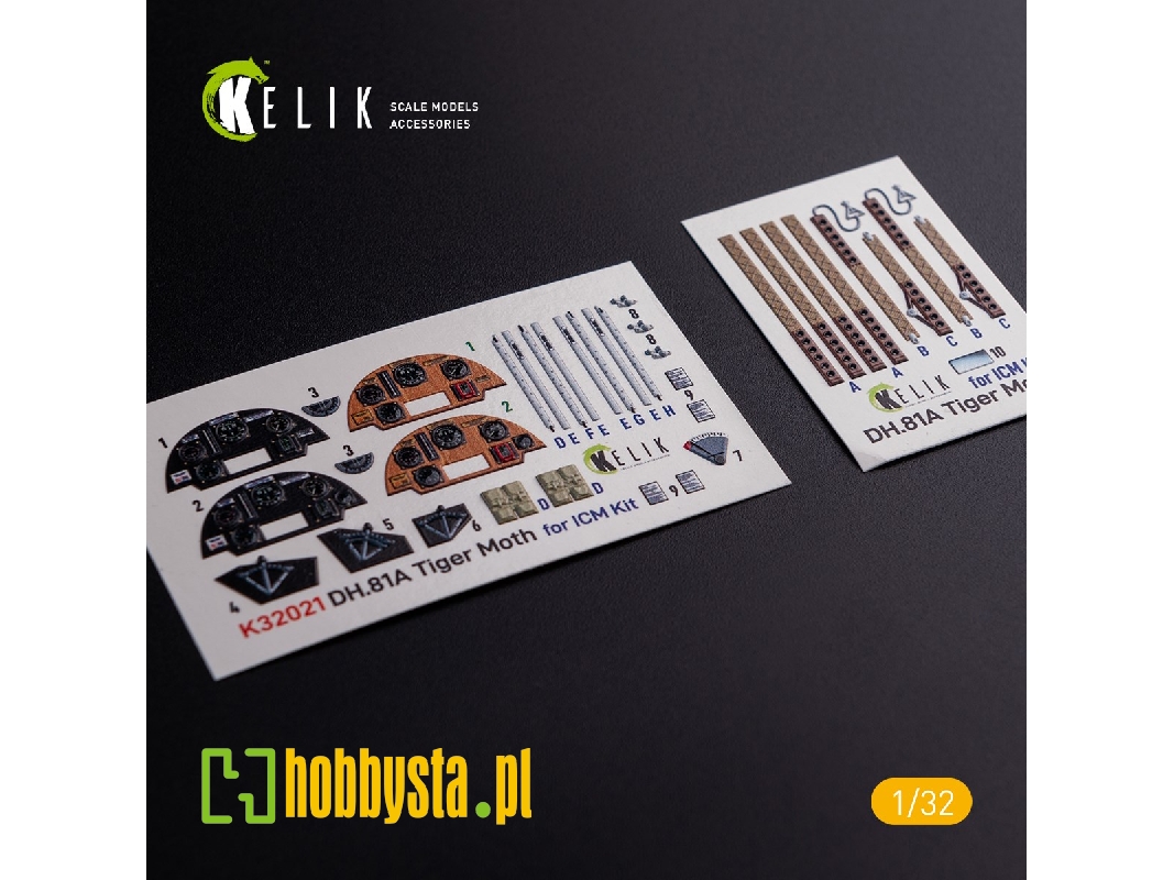 Dh.81a Tiger Moth - Interior 3d Decal For Icm Kit - zdjęcie 1 Dh.81a Tiger Moth - Interior 3d Decal For Icm Kit - zdjęcie 1