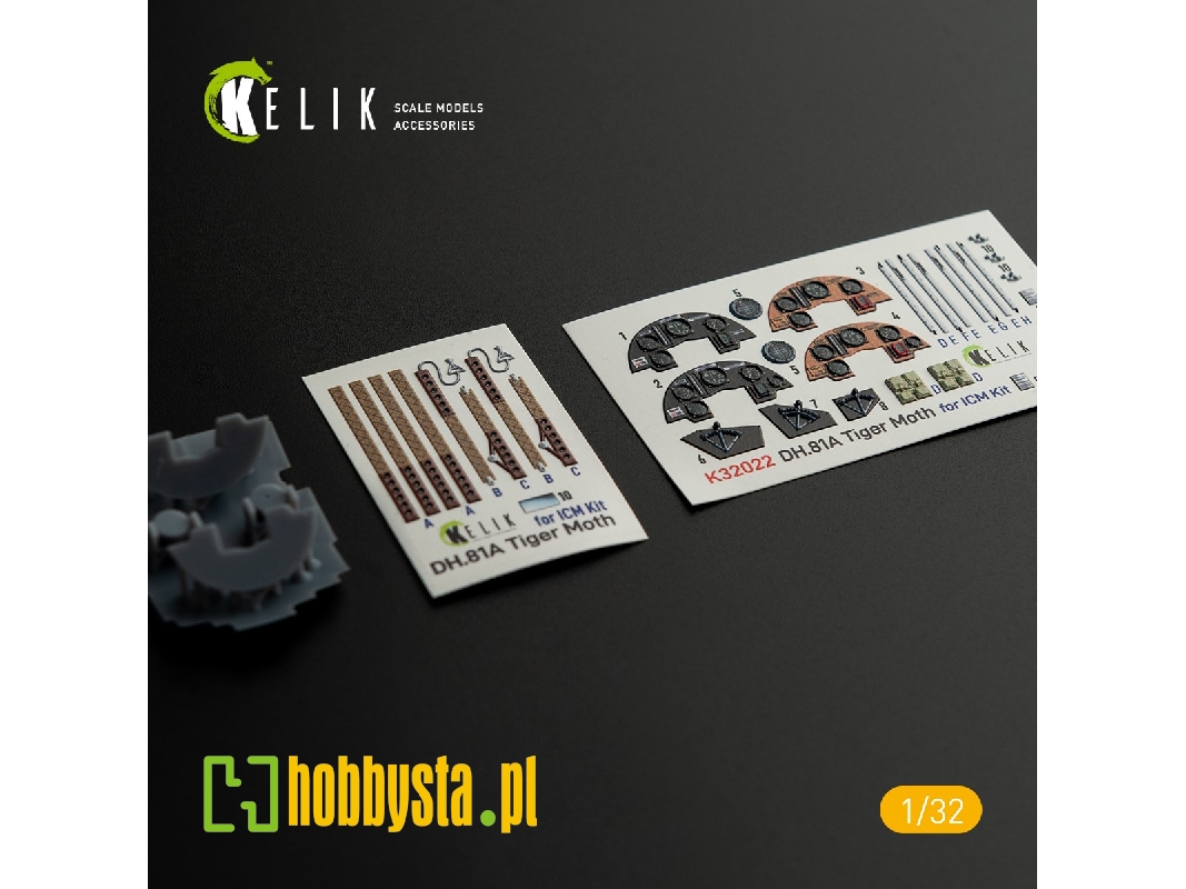 Dh.81a Tiger Moth - Interior 3d Decal With 3d Printed Parts For Icm Kit - zdjęcie 1 Dh.81a Tiger Moth - Interior 3d Decal With 3d Printed Parts For Icm Kit - zdjęcie 1