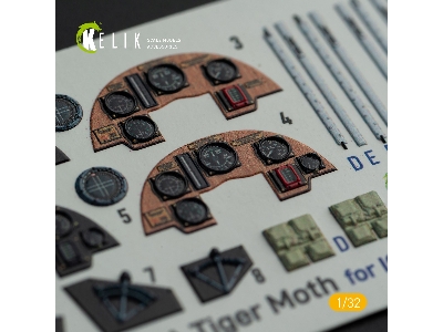 Dh.81a Tiger Moth - Interior 3d Decal With 3d Printed Parts For Icm Kit - zdjęcie 2