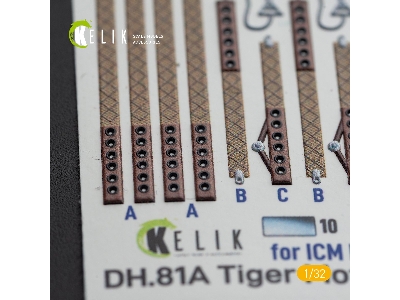 Dh.81a Tiger Moth - Interior 3d Decal With 3d Printed Parts For Icm Kit - zdjęcie 6