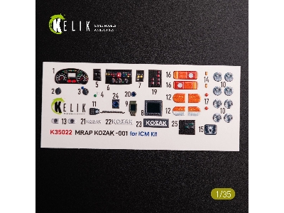 Kozak-001 Ukrainian Mrap 3d Decals For Icm Kit - zdjęcie 3
