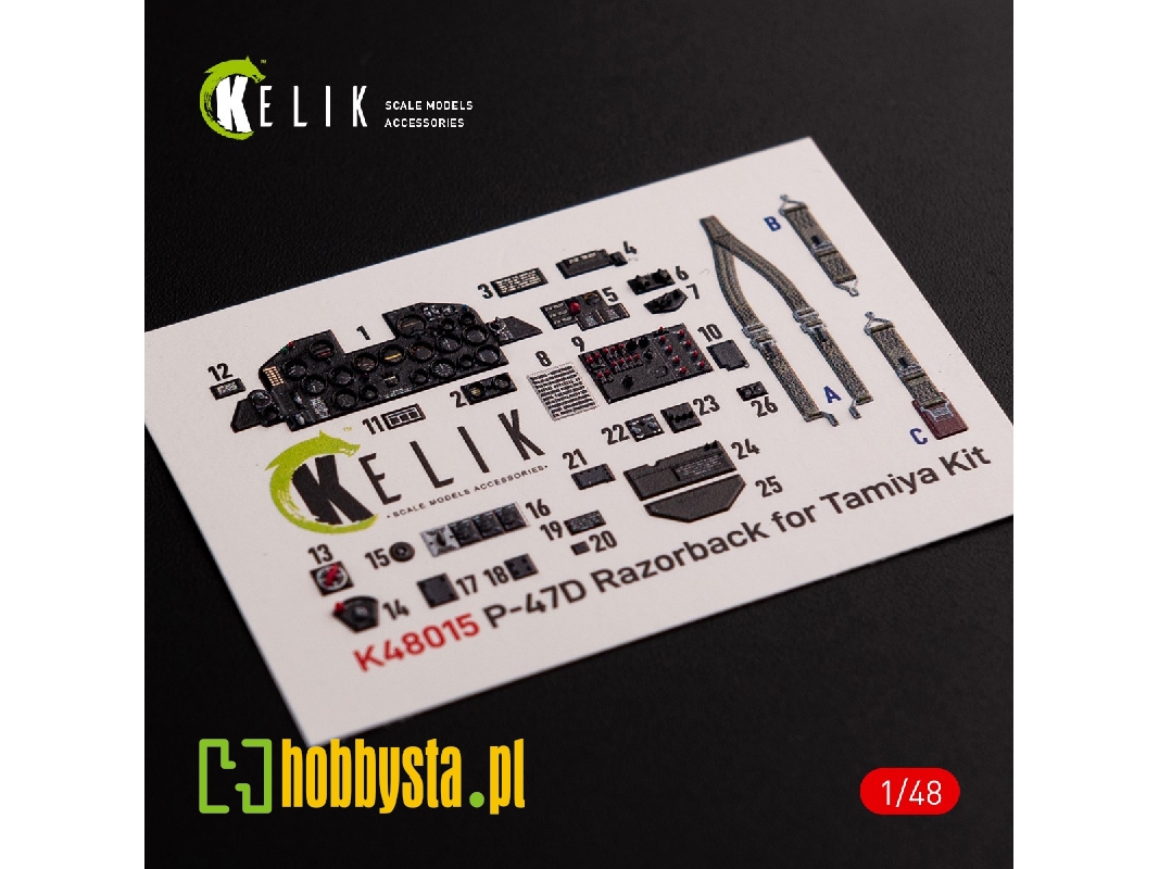 P-47d 'razorback' Interior 3d Decals For Tamiya Kit - zdjęcie 1
