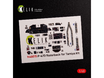 P-47d 'razorback' Interior 3d Decals For Tamiya Kit - zdjęcie 2
