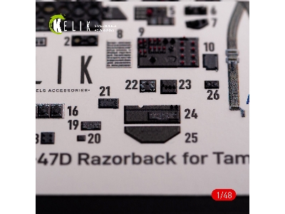 P-47d 'razorback' Interior 3d Decals For Tamiya Kit - zdjęcie 4