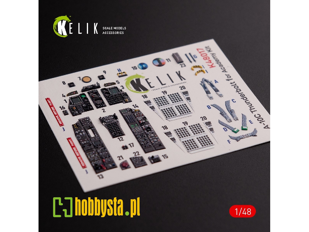 A-10c 'thunderbolt' Interior 3d Decals For Academy Kit - zdjęcie 1