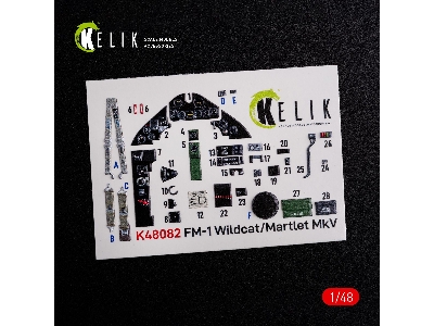 Fm-1 Wildcat/Martlet Mk.V Interior 3d Decals For Tamiya Kit - zdjęcie 2