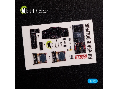 Hh-65a/B Dolphin Interior 3d Decals For Dream Model Kit - zdjęcie 3
