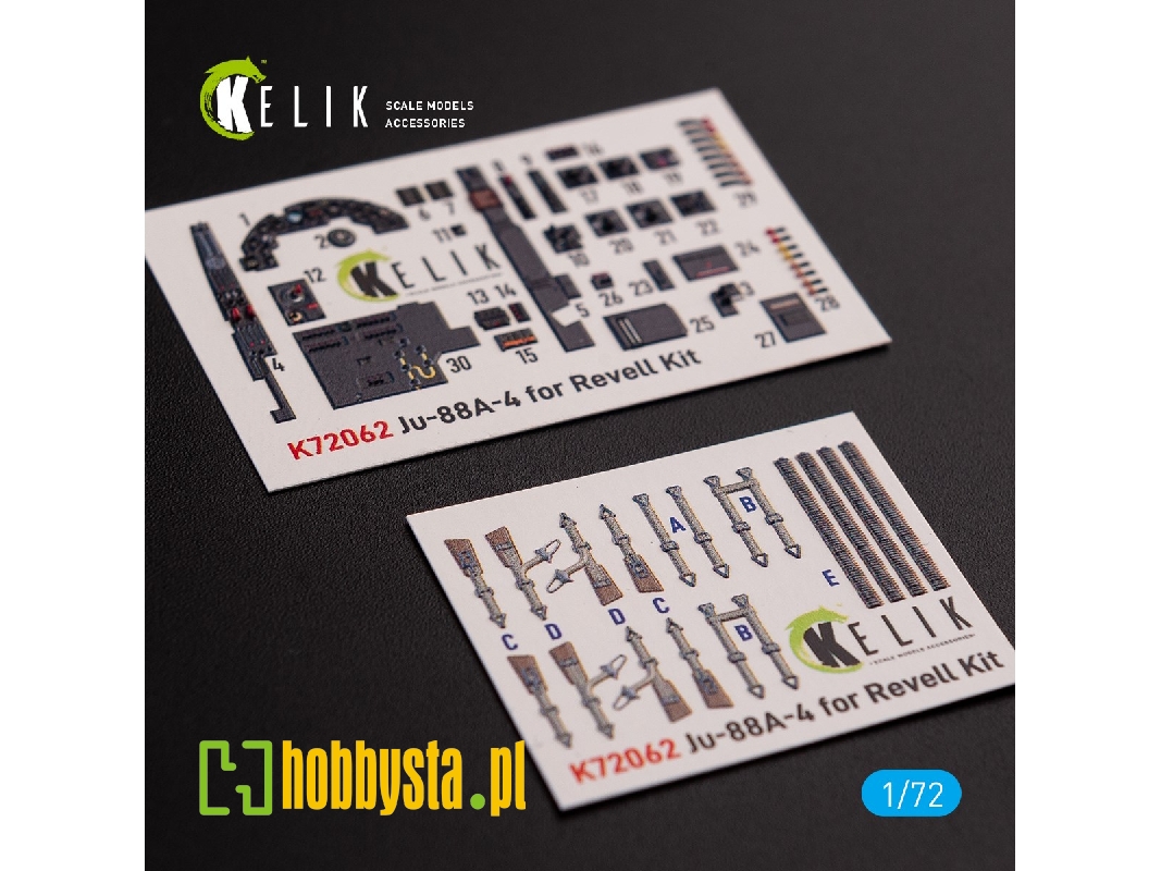 Junkers Ju 88 A-4 Interior 3d Decals For Revell Kit - zdjęcie 1 Junkers Ju 88 A-4 Interior 3d Decals For Revell Kit - zdjęcie 1