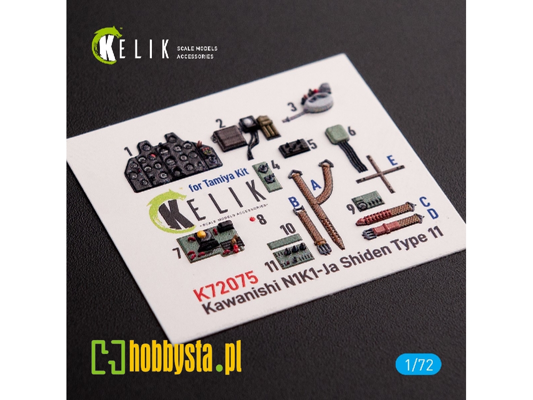 N1k1-ja Shiden Type 11 Interior 3d Decals For Tamiya Kit - zdjęcie 1