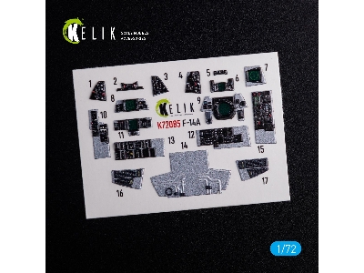 F-14a Tomcat Interior 3d Decals For Hasegawa Kit - zdjęcie 3