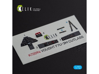 Vought F7u-3m Cutlass Interior 3d Decals For Fujimi Kit - zdjęcie 1