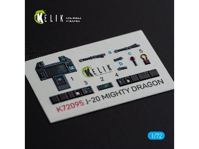 J-20 Mighty Dragon Interior 3d Decals For Dream Model Kit - zdjęcie 1