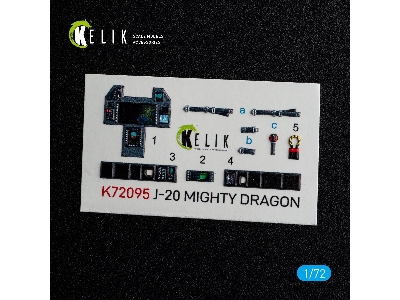 J-20 Mighty Dragon Interior 3d Decals For Dream Model Kit - zdjęcie 2