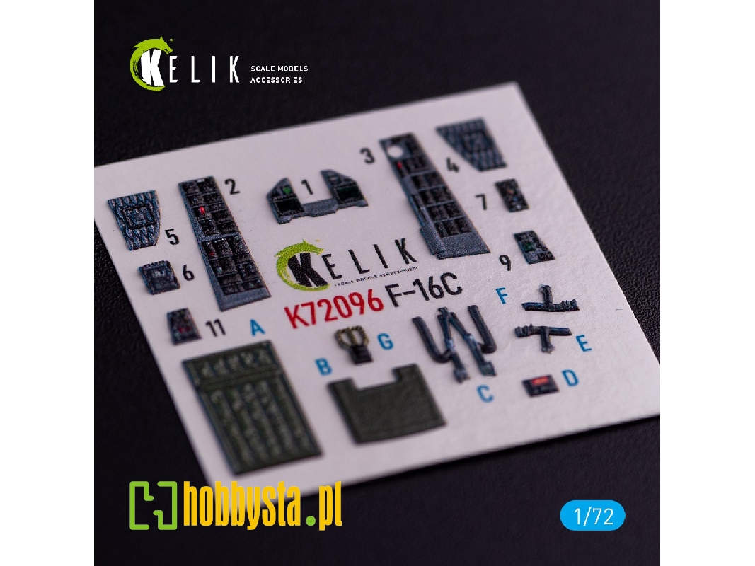 F-16c Interior 3d Decals For Hasegawa Kit - zdjęcie 1