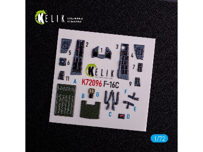F-16c Interior 3d Decals For Hasegawa Kit - zdjęcie 2