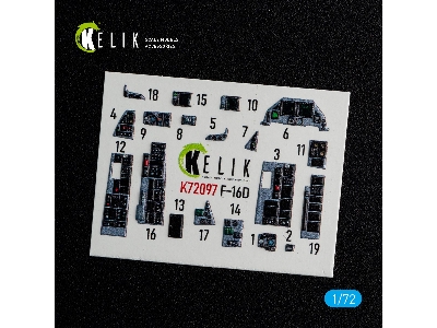 F-16d Interior 3d Decals For Revell Kit - zdjęcie 3