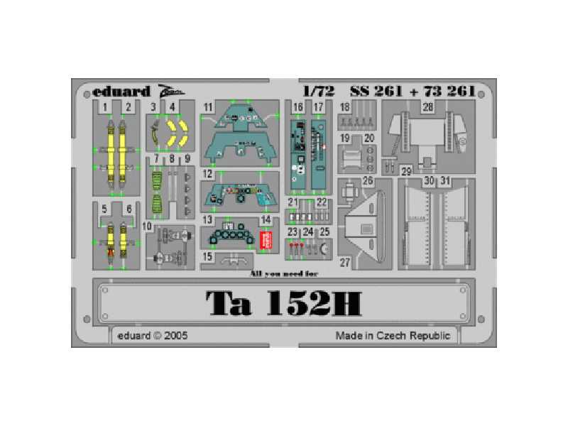 Ta 152H 1/72 - Dragon - blaszki - zdjęcie 1 Ta 152H 1/72 - Dragon - blaszki - zdjęcie 1