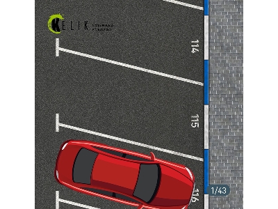 Supermarket Parking Type 2 Base - Acrylic 3mm (180mm X 357mm) (210g) - zdjęcie 5