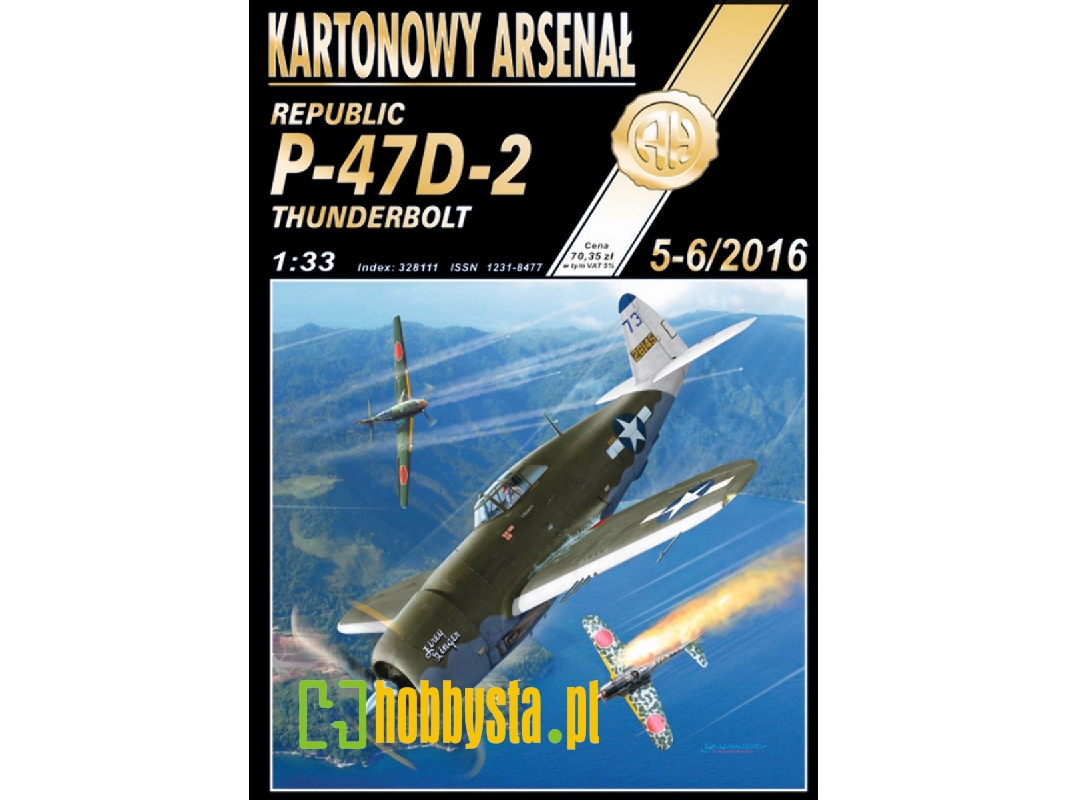 Republic P-47d-2 Thunderbolt - Amerykański Myśliwiec (Model Z Wręgami Wyciętymi Laserem) - zdjęcie 1 Republic P-47d-2 Thunderbolt - Amerykański Myśliwiec (Model Z Wręgami Wyciętymi Laserem) - zdjęcie 1