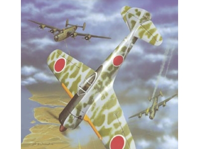 Nakajima Ki-43-ii Hayabusa - Japoński Myśliwiec (Model Z Wręgami Wyciętymi Laserem) (Matte Paper) - zdjęcie 1