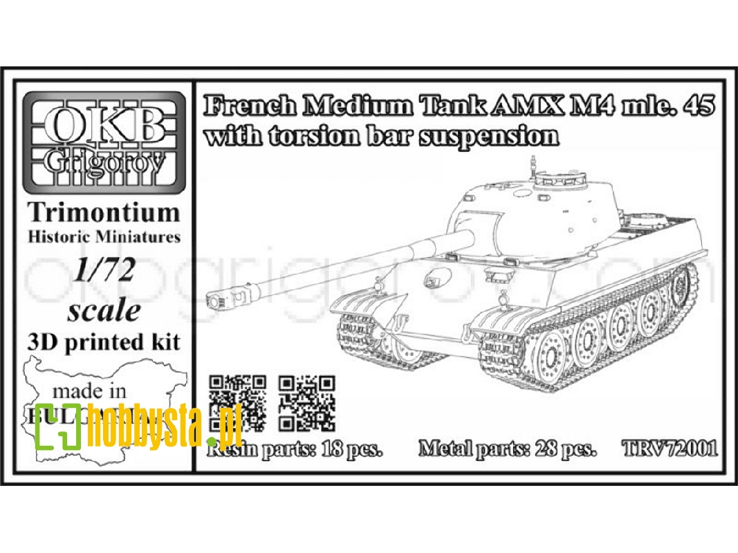French Medium Tank Amx M4 Mle. 45 With Torsion Bar Suspension - zdjęcie 1 French Medium Tank Amx M4 Mle. 45 With Torsion Bar Suspension - zdjęcie 1