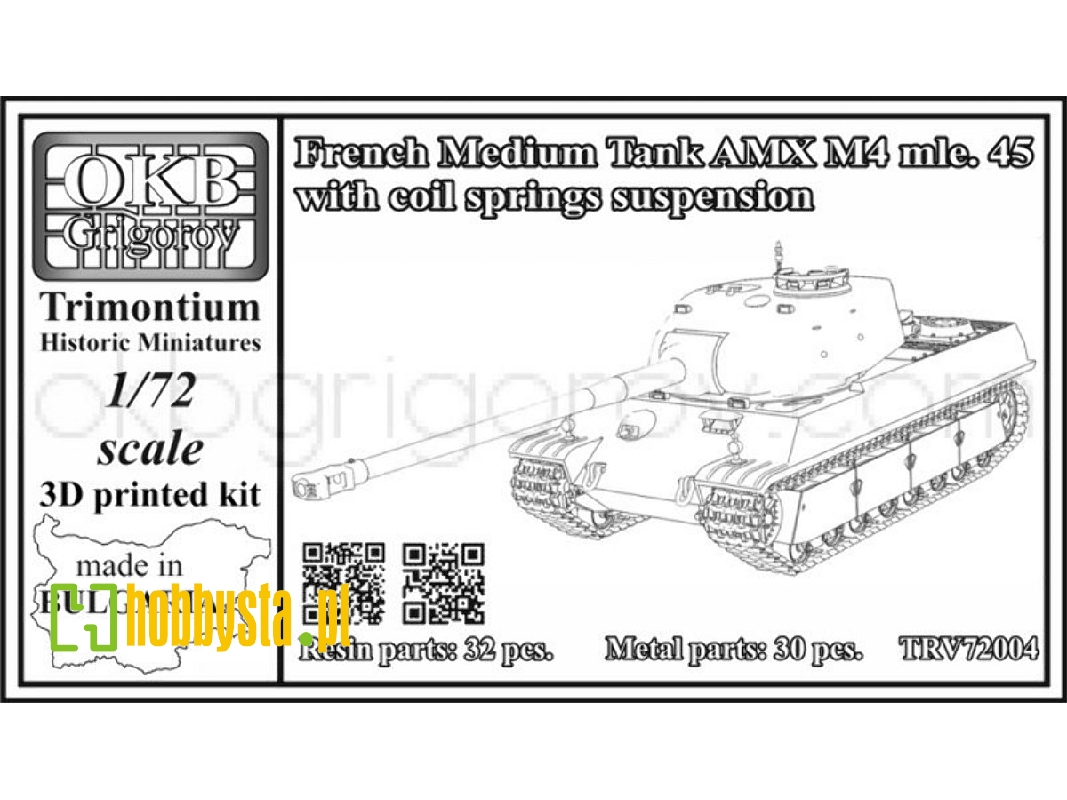French Medium Tank Amx M4 Mle. 45 With Coil Springs Suspension - zdjęcie 1 French Medium Tank Amx M4 Mle. 45 With Coil Springs Suspension - zdjęcie 1