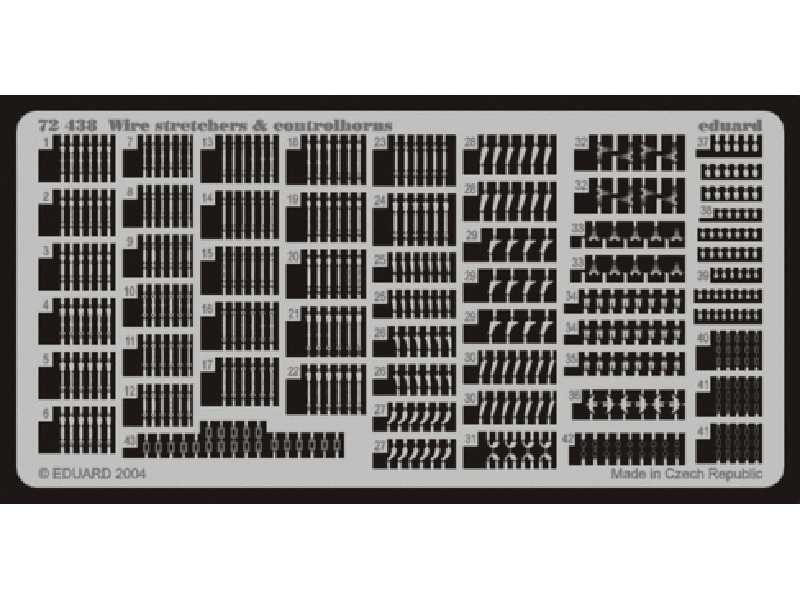  Wire Stretchers & Controlhorns 1/72 - blaszki - zdjęcie 1