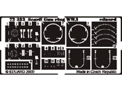  WWI Scarff Gun Ring 1/72 - blaszki - zdjęcie 1