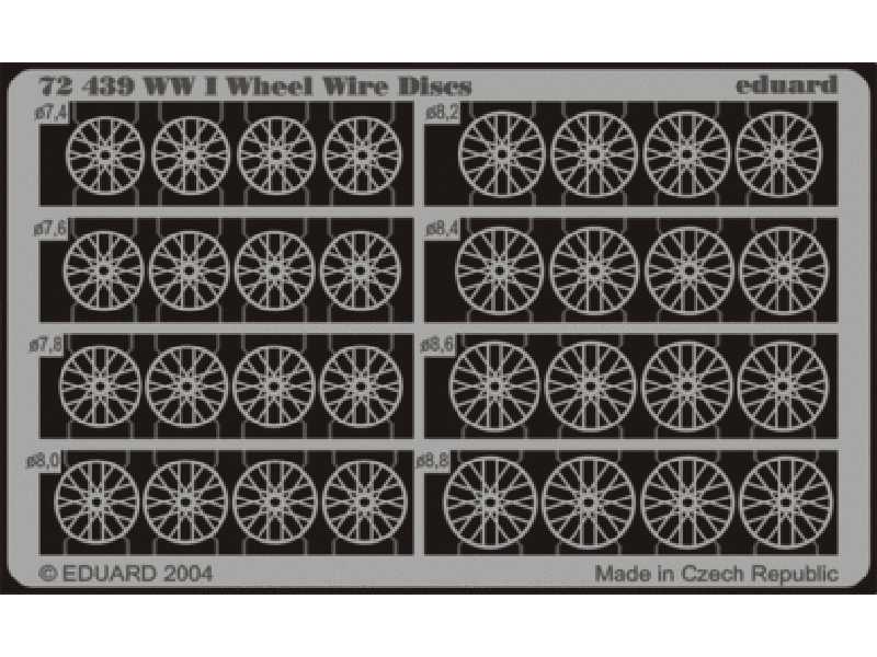 WWI Wheel Wire Discs 1/72 - blaszki - zdjęcie 1 WWI Wheel Wire Discs 1/72 - blaszki - zdjęcie 1
