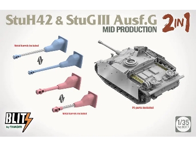 StuH42 & StuG III Ausf.G - Ĺ›rodkowa produkcja - 2 w 1 - zdjÄ™cie 3