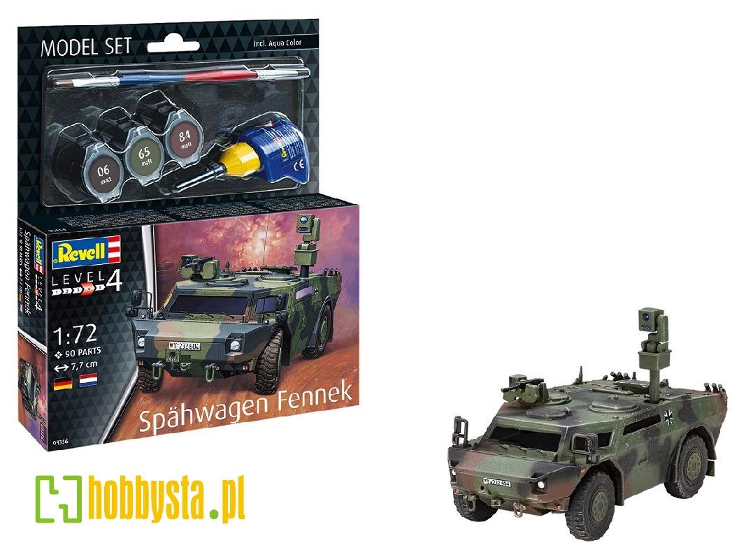 Spähwagen Fennek - zestaw z farbkami i klejem - zdjęcie 1 Spähwagen Fennek - zestaw z farbkami i klejem - zdjęcie 1