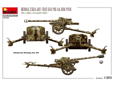 German 7.5cm Anti-tank Gun Pak 40. Mid Prod. With Field Artillery Crew - zdjęcie 5