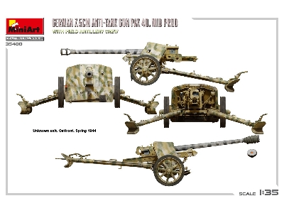 German 7.5cm Anti-tank Gun Pak 40. Mid Prod. With Field Artillery Crew - zdjęcie 26