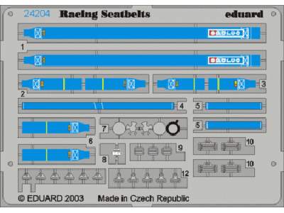  Sparco 6 points Blue 1/24 - blaszki - zdjęcie 1