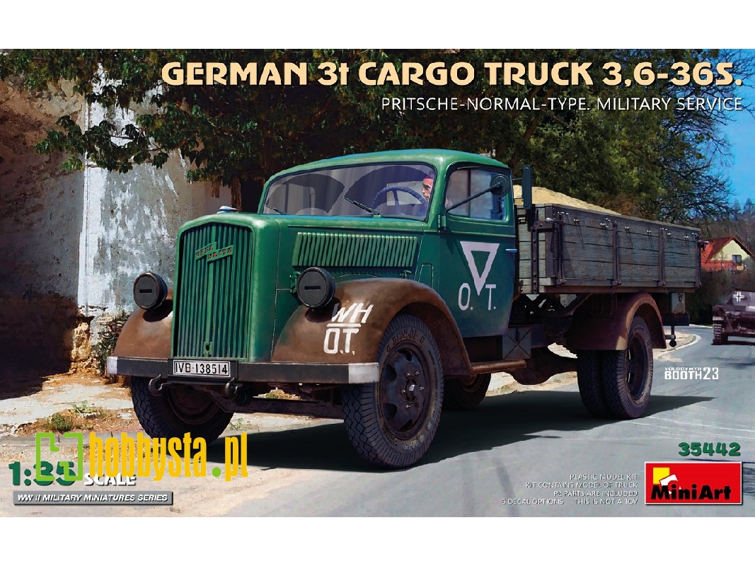 German 3t Cargo Truck 3,6-36s. Pritsche-normal-type. Military Service - zdjęcie 1 German 3t Cargo Truck 3,6-36s. Pritsche-normal-type. Military Service - zdjęcie 1