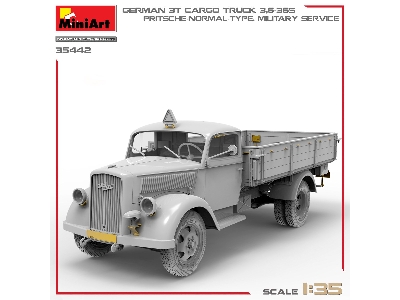 German 3t Cargo Truck 3,6-36s. Pritsche-normal-type. Military Service - zdjęcie 2