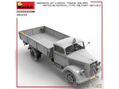 German 3t Cargo Truck 3,6-36s. Pritsche-normal-type. Military Service - zdjęcie 4