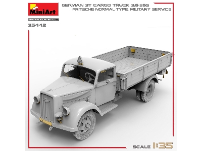 German 3t Cargo Truck 3,6-36s. Pritsche-normal-type. Military Service - zdjęcie 5