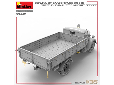 German 3t Cargo Truck 3,6-36s. Pritsche-normal-type. Military Service - zdjęcie 8
