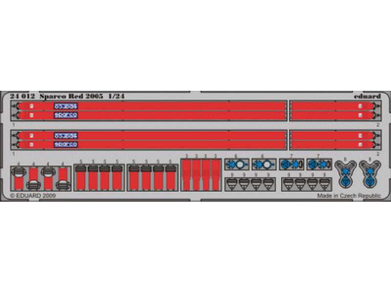 Sparco Red 2005 1/24 - blaszki - zdjęcie 1