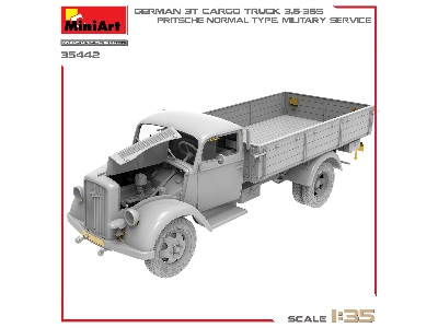 German 3t Cargo Truck 3,6-36s. Pritsche-normal-type. Military Service - zdjęcie 9