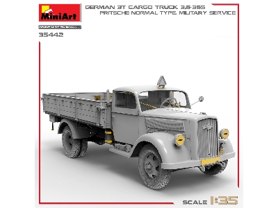 German 3t Cargo Truck 3,6-36s. Pritsche-normal-type. Military Service - zdjęcie 11