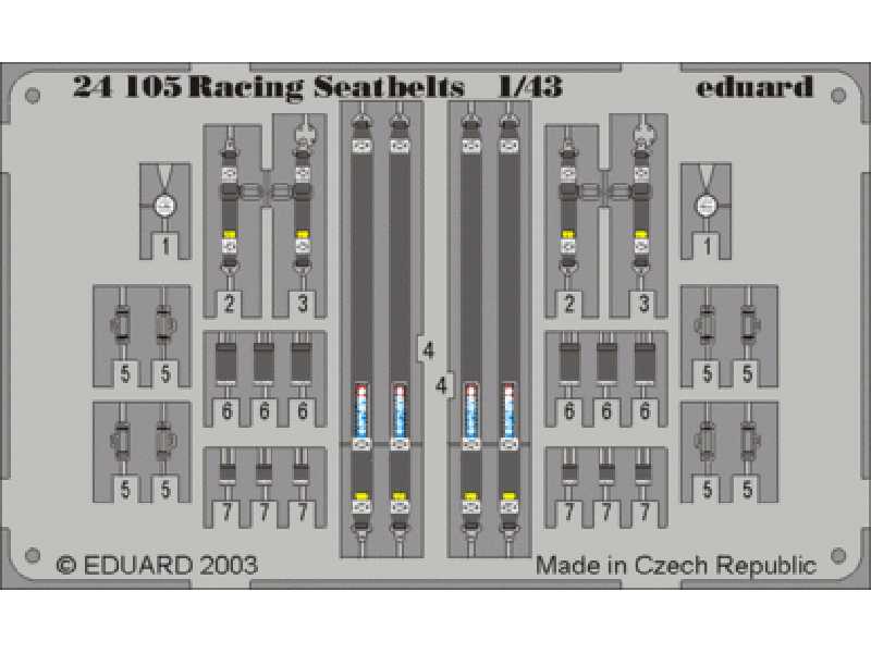 Sparco 4 points Black 1/43 - blaszki - zdjęcie 1 Sparco 4 points Black 1/43 - blaszki - zdjęcie 1