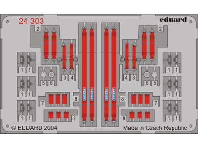  Sparco 6 points Red 1/43 - blaszki - zdjęcie 1